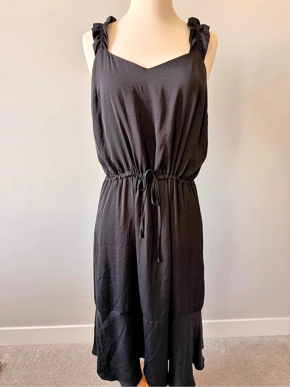 Who What Wear Black Maxi Dress Size Medium Like New